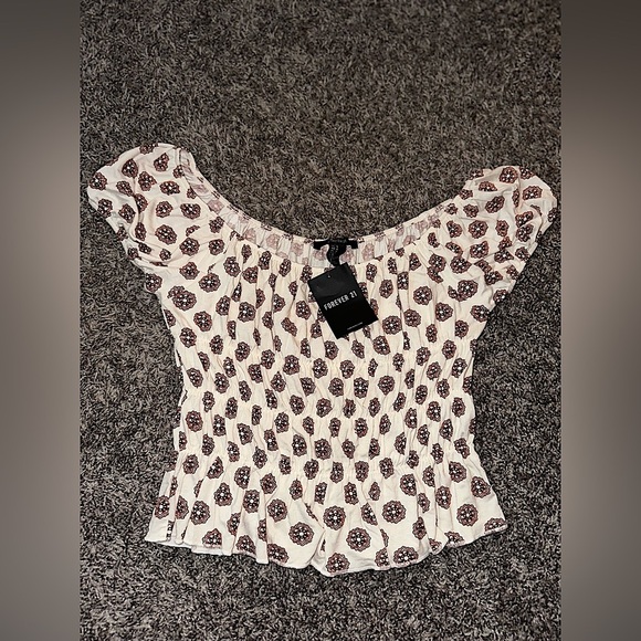 Forever 21 Floral Spring Flowey Blouse Top NWT Size Medium - Picture 1 of 5
